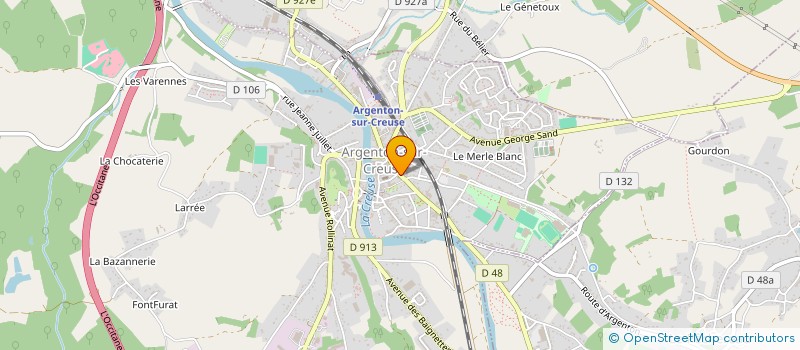 localisation de l'entreprise KLABER à ARGENTON-SUR-CREUSE
