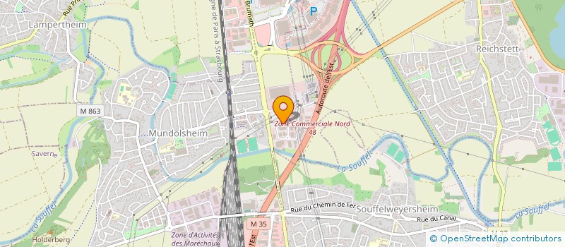 localisation de l'entreprise KLAUSNER DISTRIBUTION à MUNDOLSHEIM