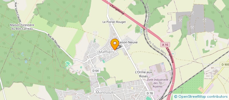 localisation de l'entreprise KLEEM FROID à MAFFLIERS