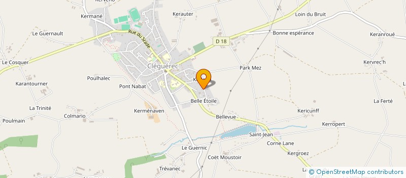 localisation de l'entreprise KLEG TRANSPORTS  CLEGUEREC