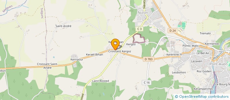 localisation de l'entreprise KLEIN à PONT-AVEN