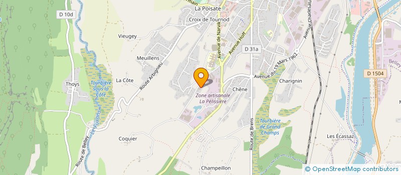 localisation de l'entreprise KLEMAX à BELLEY