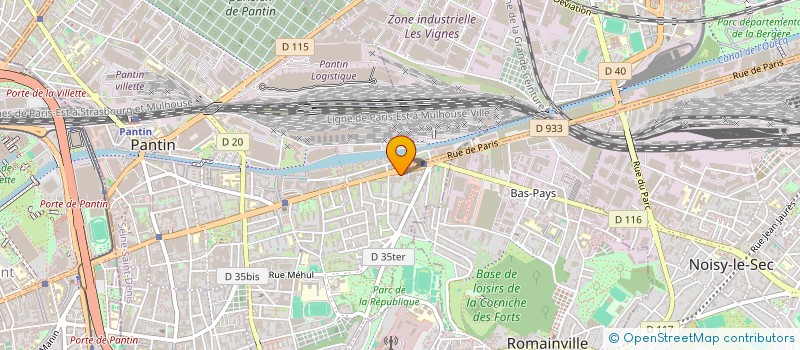 localisation de l'entreprise KLF BATIMENT à PANTIN