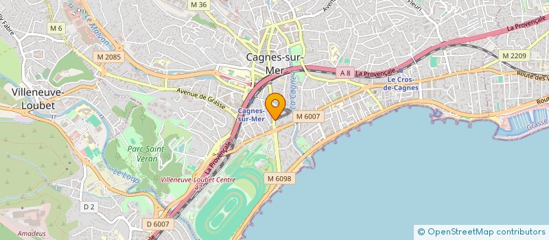 localisation de l'entreprise KLG PROD à CAGNES-SUR-MER