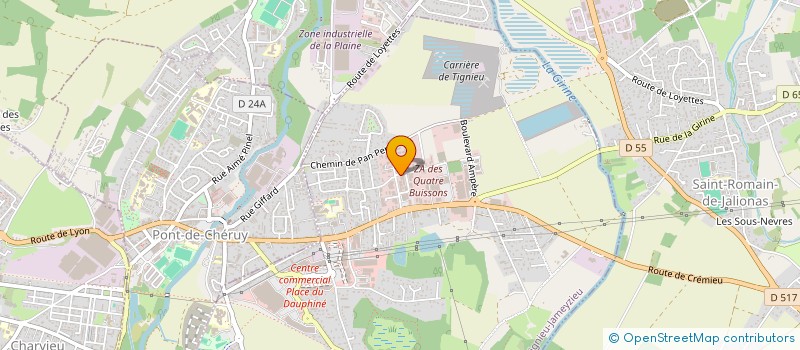 localisation de l'entreprise KLM MANAGEMENT  TIGNIEU-JAMEYZIEU