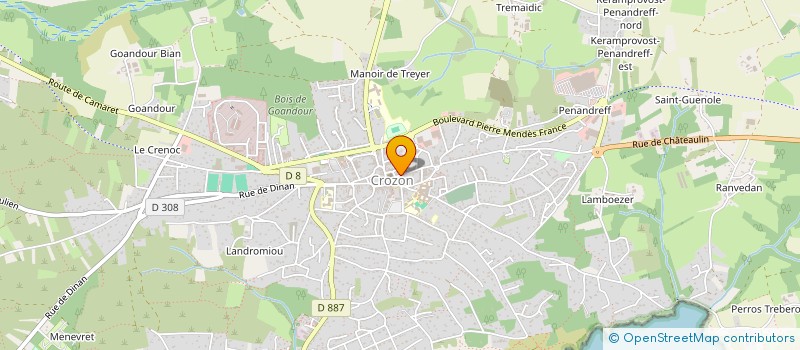 localisation de l'entreprise KLOBUT FLEURISTE  CROZON