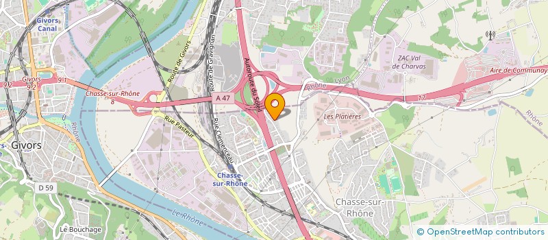 localisation de l'entreprise KLP CONCEPT  CHASSE-SUR-RHONE