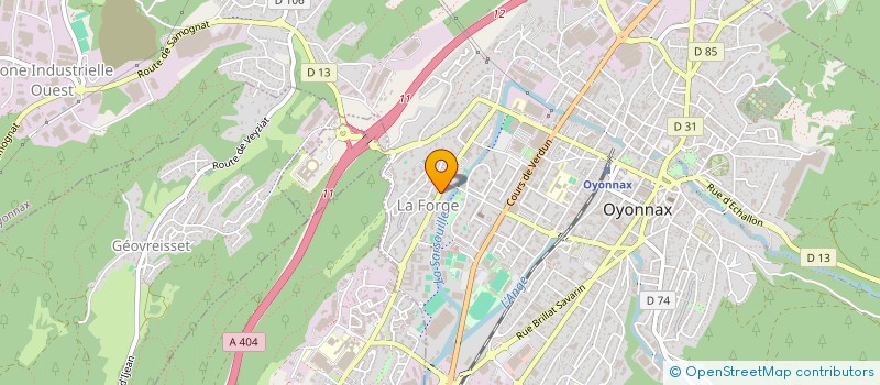 localisation de l'entreprise KM BAT à OYONNAX