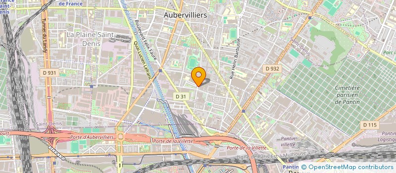 localisation de l'entreprise KM BURE à AUBERVILLIERS