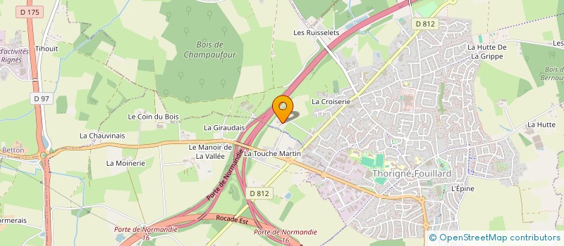 localisation de l'entreprise KM CARROSSERIE  THORIGNE-FOUILLARD