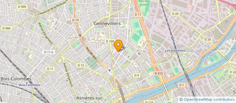 localisation de l'entreprise KM FIBRE à GENNEVILLIERS