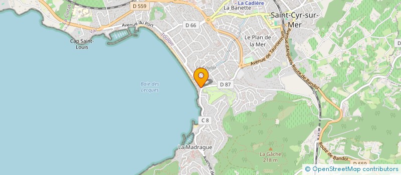 localisation de l'entreprise KM INVEST à SAINT-CYR-SUR-MER