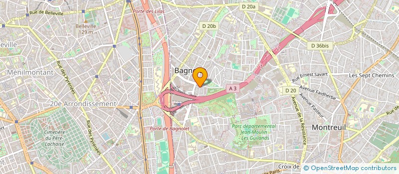 localisation de l'entreprise KM PRODUCTION à BAGNOLET