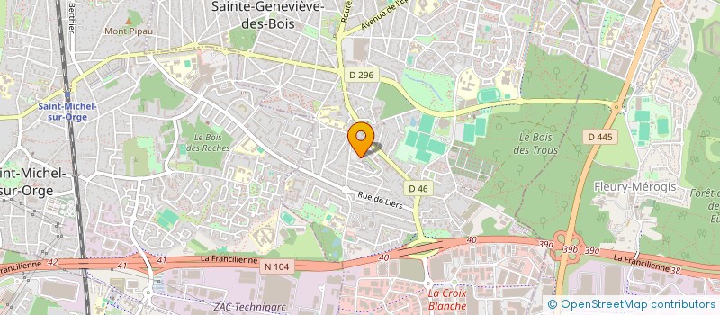 localisation de l'entreprise KM SERVICE à SAINTE-GENEVIEVE-DES-BOIS