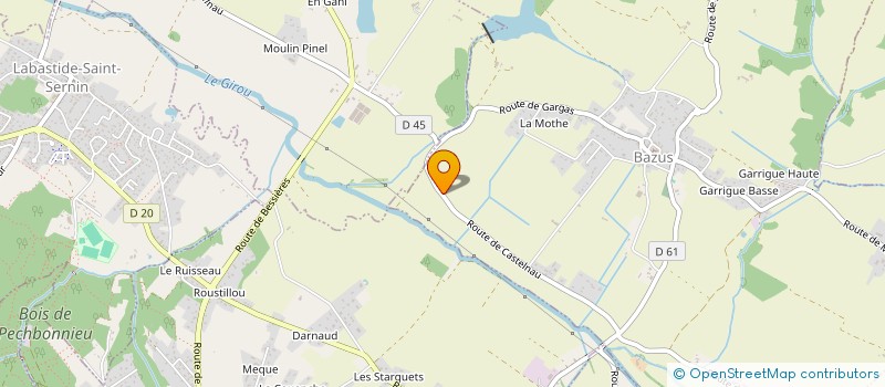 localisation de l'entreprise KM TP  BAZUS