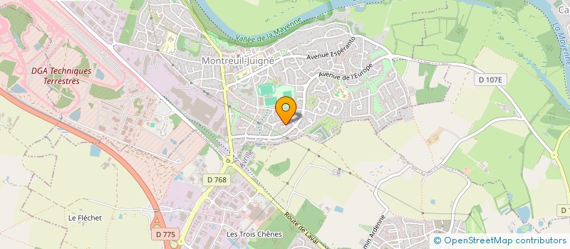 localisation de l'entreprise KMAC  MONTREUIL-JUIGNE