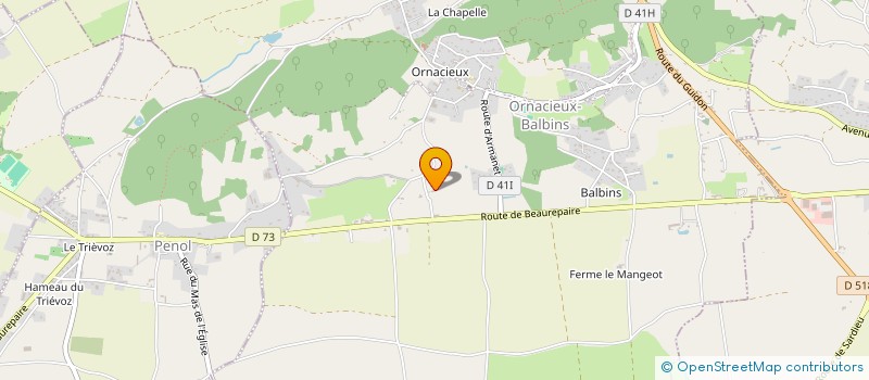 localisation de l'entreprise KMB  ORNACIEUX-BALBINS