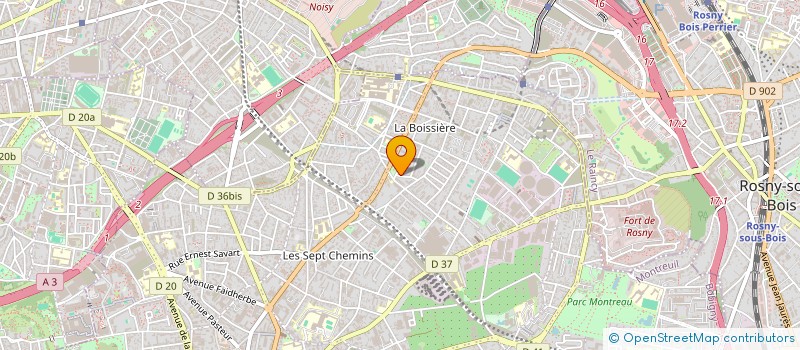 localisation de l'entreprise KMC ECHAFAUDAGES  MONTREUIL