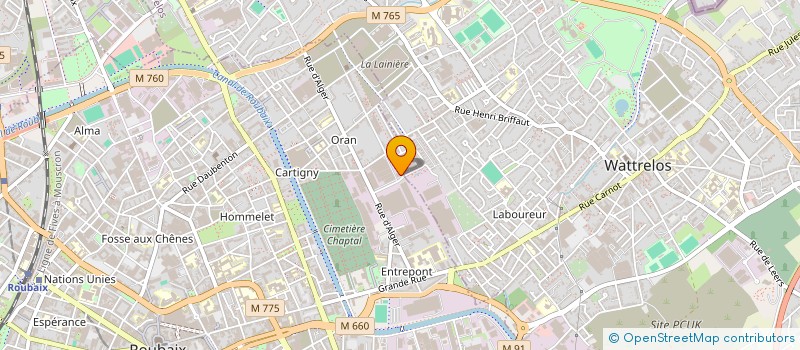 localisation de l'entreprise KMD DISTRIBUTION 59  ROUBAIX