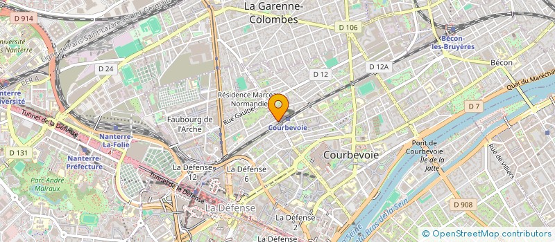 localisation de l'entreprise KMG CONSEIL à COURBEVOIE