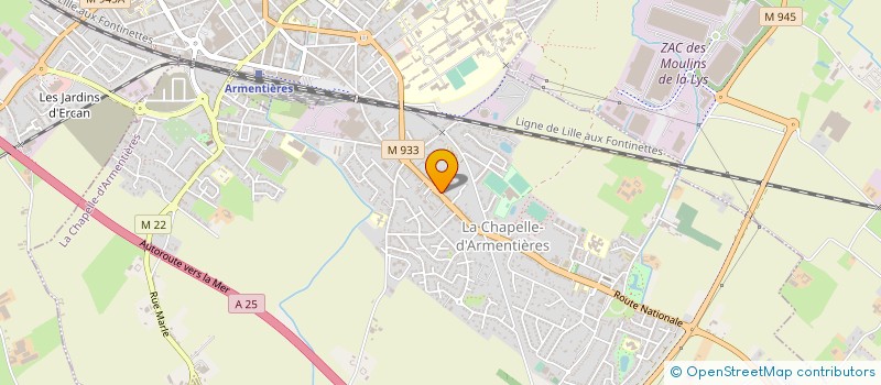 localisation de l'entreprise KML INVEST  LA CHAPELLE-D'ARMENTIERES