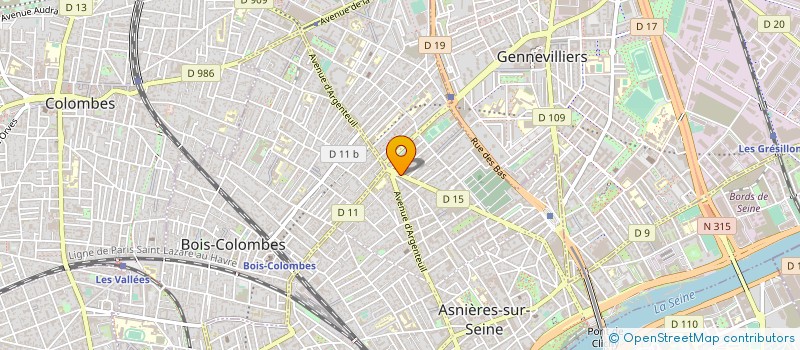 localisation de l'entreprise KMS BATI à ASNIERES-SUR-SEINE
