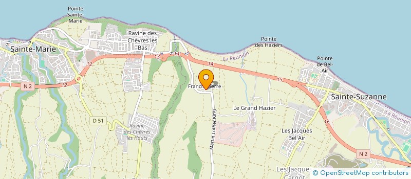 localisation de l'entreprise KMS NORD REUNION  SAINTE SUZANNE