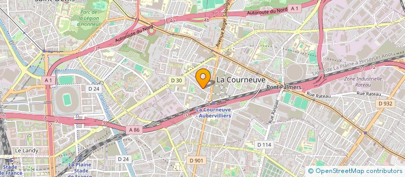 localisation de l'entreprise KMT à LA COURNEUVE