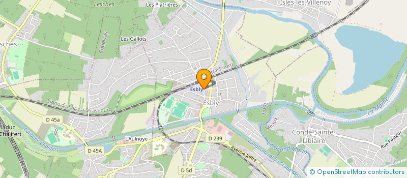 localisation de l'entreprise KN IMMOBILIER à ESBLY