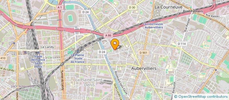 localisation de l'entreprise KN TRANSPORT  AUBERVILLIERS