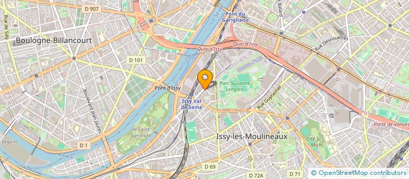 localisation de l'entreprise KNAUF - LA RHENANE à ISSY-LES-MOULINEAUX