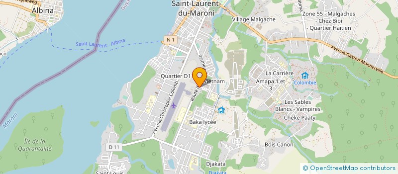localisation de l'entreprise KNB TRANSPORTS à SAINT-LAURENT-DU-MARONI