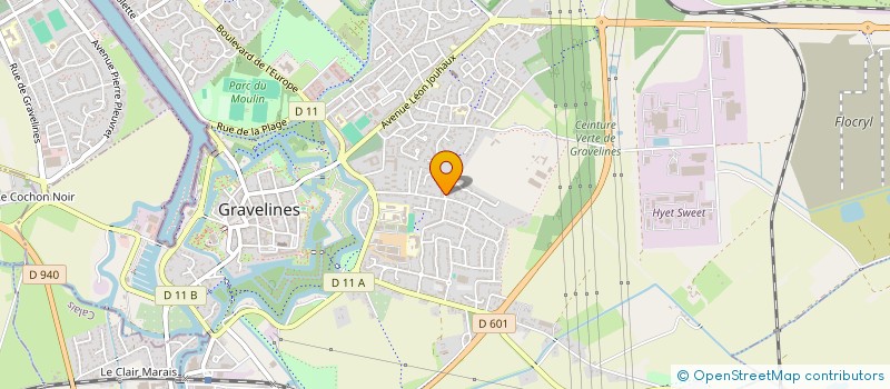 localisation de l'entreprise KNC PRINT à GRAVELINES