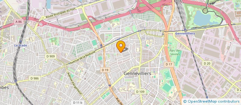 localisation de l'entreprise KNT TRANSPORT à GENNEVILLIERS
