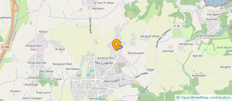 localisation de l'entreprise KOAD AR BREST  PLOMELIN