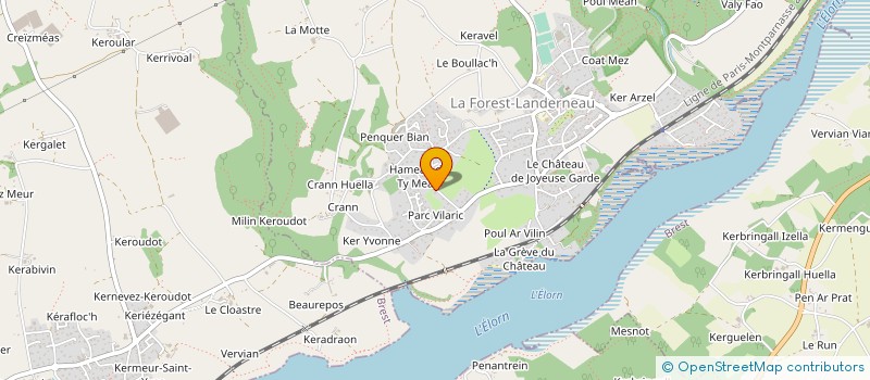 localisation de l'entreprise KOAD FOREST à LANDERNEAU