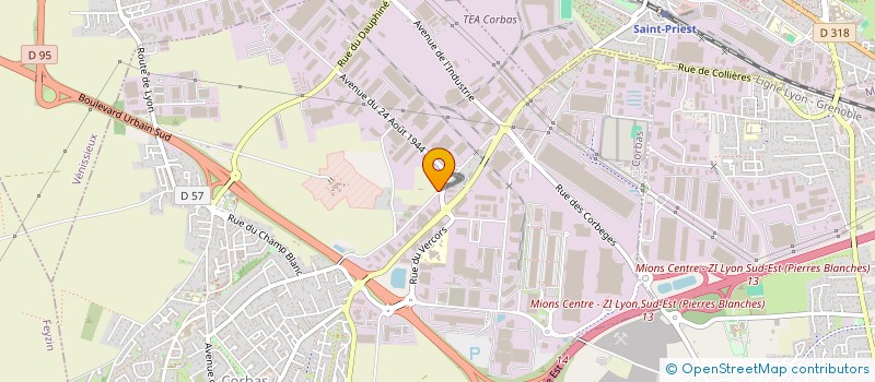 localisation de l'entreprise KODEMA à CORBAS