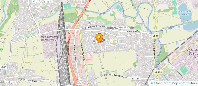 localisation de l'entreprise KOE BATISS 1  SOUFFELWEYERSHEIM