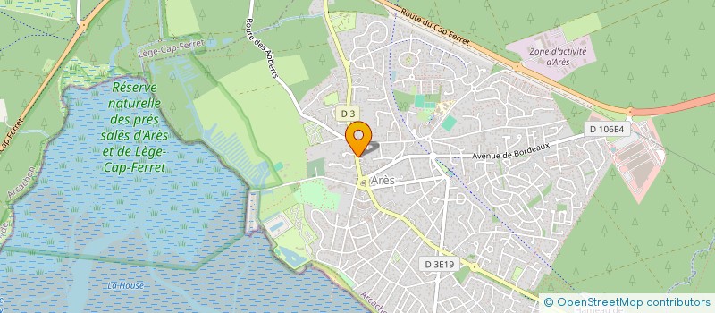 localisation de l'entreprise KOENIG à ARES
