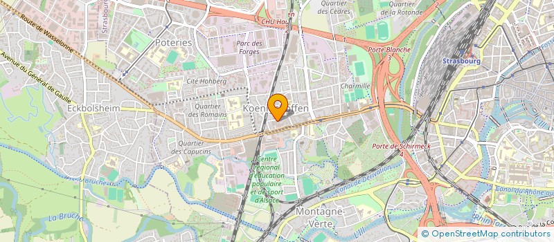 localisation de l'entreprise KOENIGSHOFFEN PIECES AUTOS à STRASBOURG