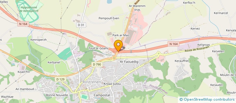 localisation de l'entreprise KOEUR DE BRETAGNE  ROSTRENEN