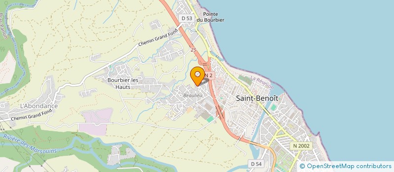 localisation de l'entreprise KOLEKTIF LANTOURAZ MORING (KLM) à SAINT-BENOIT