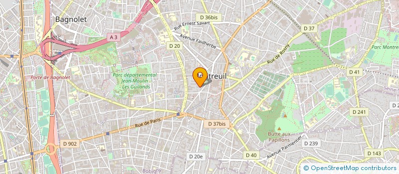 localisation de l'entreprise KOM (KING OF MONTREUIL) à MONTREUIL