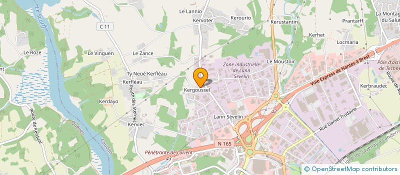 localisation de l'entreprise KOM SA à CAUDAN