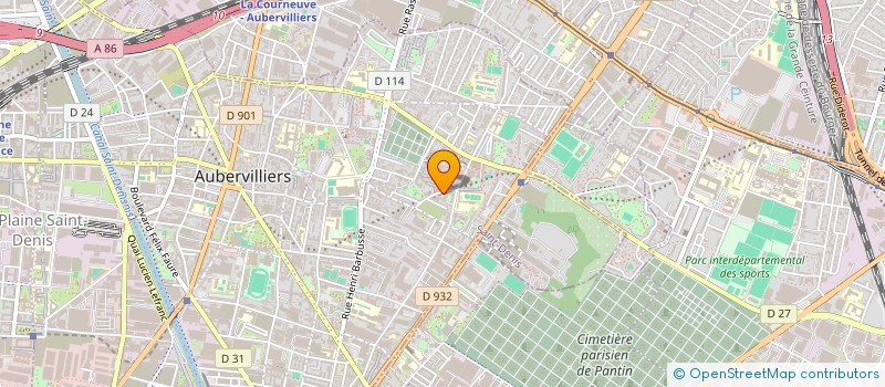 localisation de l'entreprise KOM TEX  AUBERVILLIERS