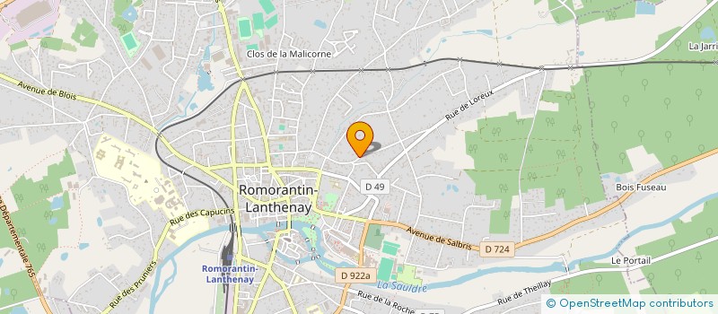 localisation de l'entreprise KOMEC 41 à ROMORANTIN-LANTHENAY