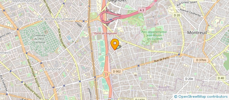 localisation de l'entreprise KOMEDHIA à BAGNOLET