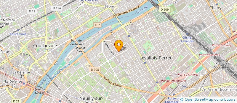 localisation de l'entreprise KOMINVEST à LEVALLOIS-PERRET