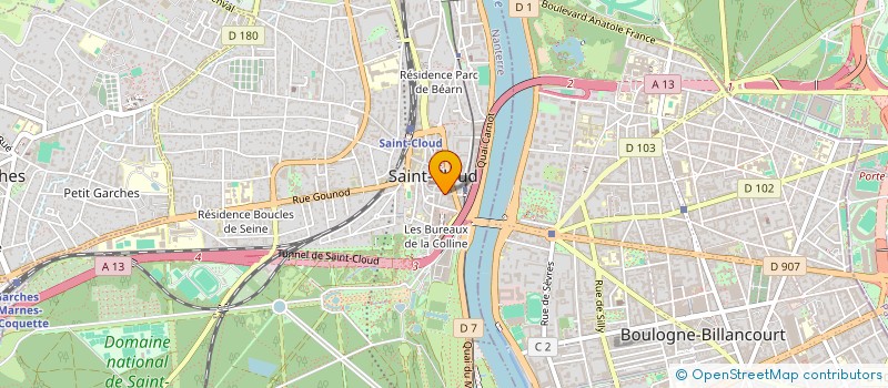 localisation de l'entreprise KOMO à SAINT-CLOUD