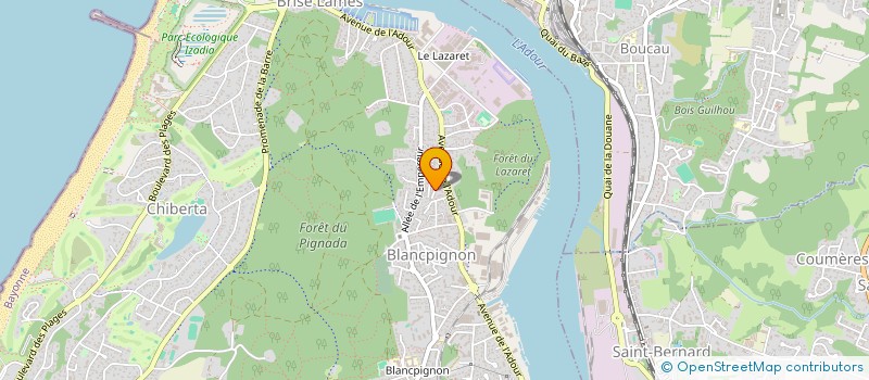 localisation de l'entreprise KOMOHANA à ANGLET